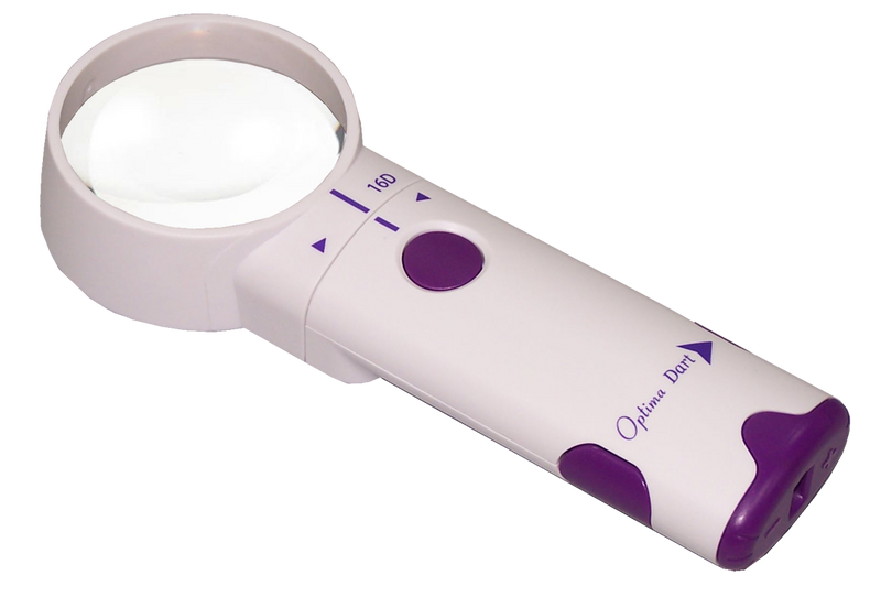 Optima Dart LED Hand Magnifier (4x, 5x, 6x, 7x)